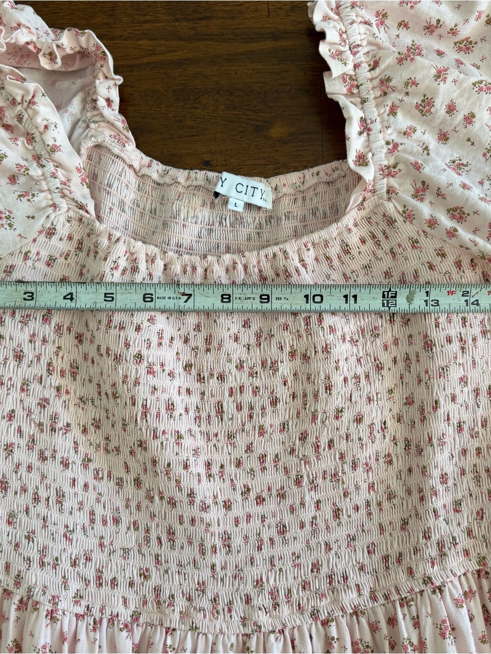 Ivy City Co Pink Floral Smocked Midi Dress - Picture 7 of 16
